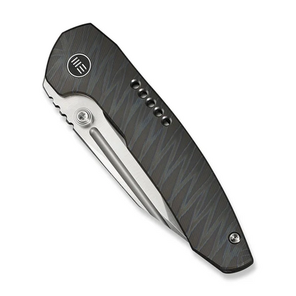 WE Knife Co., Ltd™ Micro Trogon Frame Lock WE24043-3 Tiger Stripe Flamed 6AL4V Titanium M390 Stainless Steel Pocket Knife