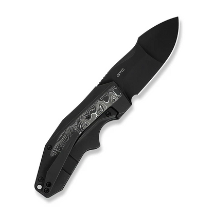 WE Knife Co., Ltd™ Coral Frame Lock WE24044-1 Black Anodized 6AL4V Titanium CPM 20CV Stainless Steel Pocket Knife