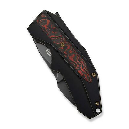 WE Knife Co., Ltd™ Coral Frame Lock WE24044-3 Black Anodized 6AL4V Titanium CPM 20CV Stainless Steel Pocket Knife
