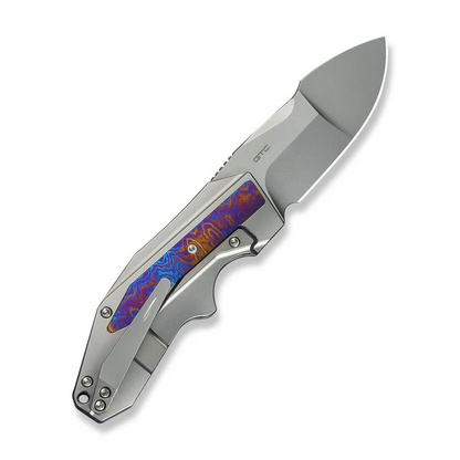WE Knife Co., Ltd™ Coral Frame Lock WE24044-4 Bead-blasted 6AL4V Titanium CPM 20CV Stainless Steel Pocket Knife