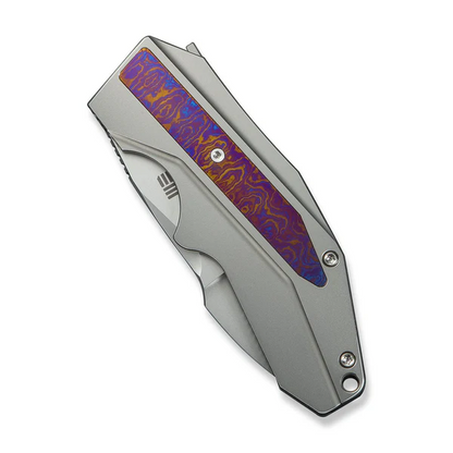 WE Knife Co., Ltd™ Coral Frame Lock WE24044-4 Bead-blasted 6AL4V Titanium CPM 20CV Stainless Steel Pocket Knife
