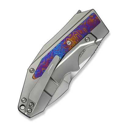 WE Knife Co., Ltd™ Coral Frame Lock WE24044-4 Bead-blasted 6AL4V Titanium CPM 20CV Stainless Steel Pocket Knife