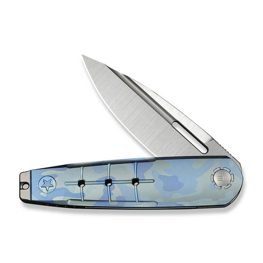 WE Knife Co., Ltd™ Hull Liner Lock WE24046-3 Blue Terrain 6AL4V Titanium M390 Stainless Steel Pocket Knife