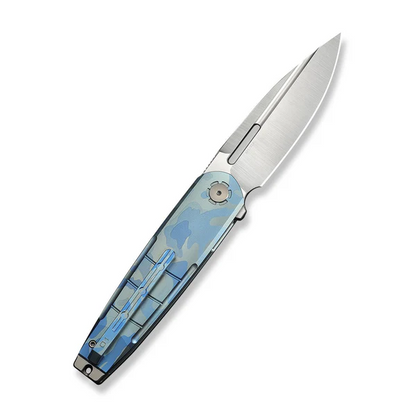 WE Knife Co., Ltd™ Hull Liner Lock WE24046-3 Blue Terrain 6AL4V Titanium M390 Stainless Steel Pocket Knife