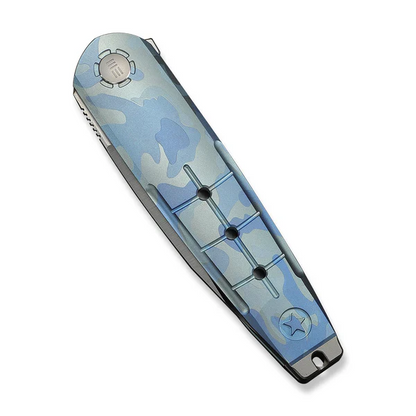 WE Knife Co., Ltd™ Hull Liner Lock WE24046-3 Blue Terrain 6AL4V Titanium M390 Stainless Steel Pocket Knife