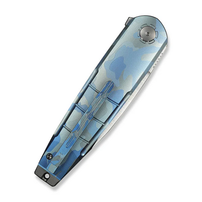 WE Knife Co., Ltd™ Hull Liner Lock WE24046-3 Blue Terrain 6AL4V Titanium M390 Stainless Steel Pocket Knife