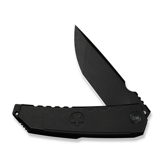 WE Knife Co., Ltd™ Capstan Frame Lock WE24047-1 Black Anodized 6AL4V Titanium M390 Stainless Steel Pocket Knife