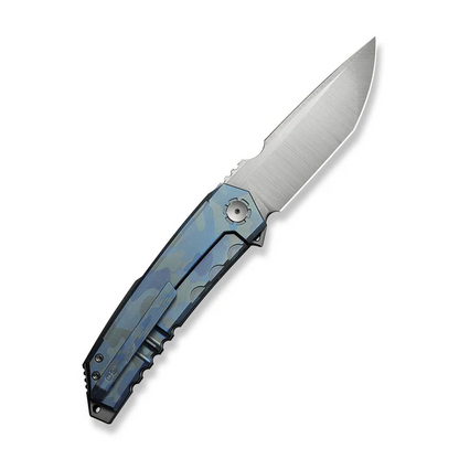 WE Knife Co., Ltd™ Capstan Frame Lock WE24047-3 Blue Terrain Camo Anodized 6AL4V Titanium M390 Stainless Steel Pocket Knife