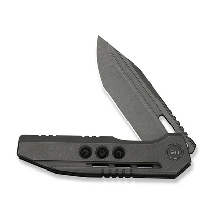 WE Knife Co., Ltd™ Gunwale Frame Lock WE24048-1 Gray Stonewash 6AL4V Titanium M390 Stainless Steel Pocket Knife
