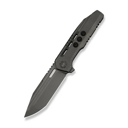 WE Knife Co., Ltd™ Gunwale Frame Lock WE24048-1 Gray Stonewash 6AL4V Titanium M390 Stainless Steel Pocket Knife
