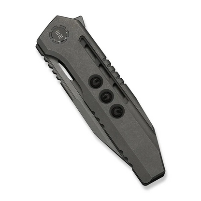 WE Knife Co., Ltd™ Gunwale Frame Lock WE24048-1 Gray Stonewash 6AL4V Titanium M390 Stainless Steel Pocket Knife