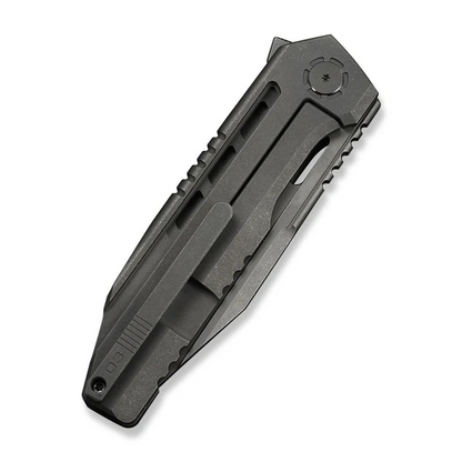 WE Knife Co., Ltd™ Gunwale Frame Lock WE24048-1 Gray Stonewash 6AL4V Titanium M390 Stainless Steel Pocket Knife