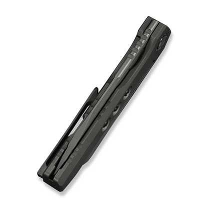 WE Knife Co., Ltd™ Gunwale Frame Lock WE24048-1 Gray Stonewash 6AL4V Titanium M390 Stainless Steel Pocket Knife