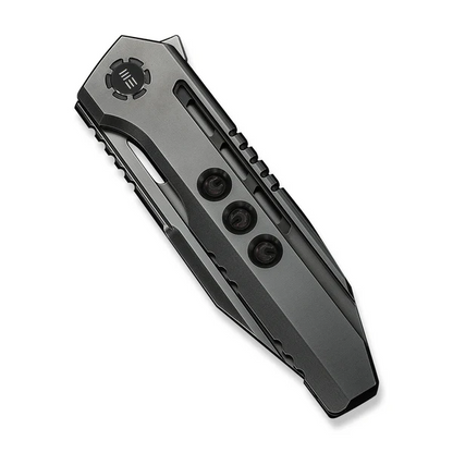 WE Knife Co., Ltd™ Gunwale Frame Lock WE24048-2 Polished Gray 6AL4V Titanium M390 Stainless Steel Pocket Knife