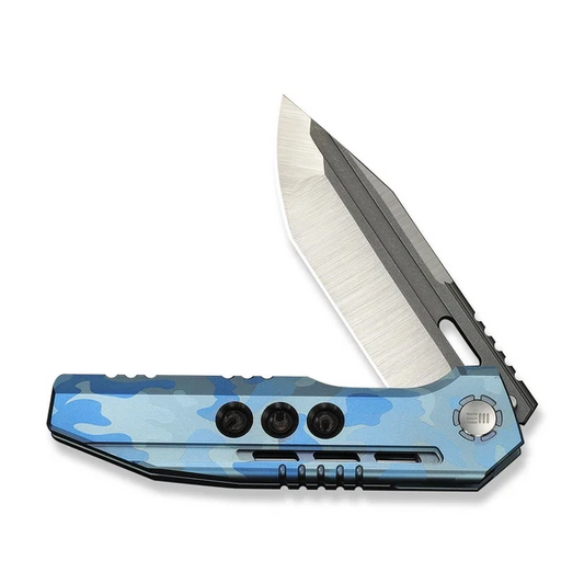 WE Knife Co., Ltd™ Gunwale Frame Lock WE24048-3 Blue Terrain 6AL4V Titanium M390 Stainless Steel Pocket Knife