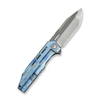 WE Knife Co., Ltd™ Gunwale Frame Lock WE24048-3 Blue Terrain 6AL4V Titanium M390 Stainless Steel Pocket Knife