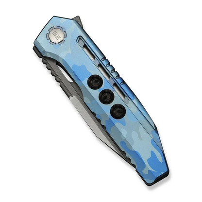 WE Knife Co., Ltd™ Gunwale Frame Lock WE24048-3 Blue Terrain 6AL4V Titanium M390 Stainless Steel Pocket Knife