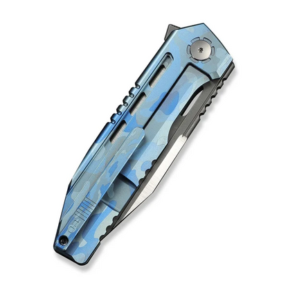 WE Knife Co., Ltd™ Gunwale Frame Lock WE24048-3 Blue Terrain 6AL4V Titanium M390 Stainless Steel Pocket Knife