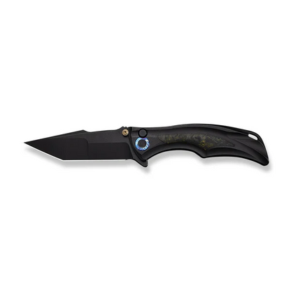WE Knife Co., Ltd™ Tighe Down Button Lock WE24054B-1 Black Anodized 6AL4V Titanium M390 Stainless Steel Pocket Knife