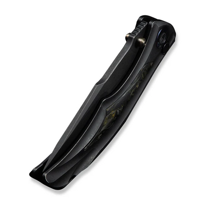 WE Knife Co., Ltd™ Tighe Down Button Lock WE24054B-1 Black Anodized 6AL4V Titanium M390 Stainless Steel Pocket Knife