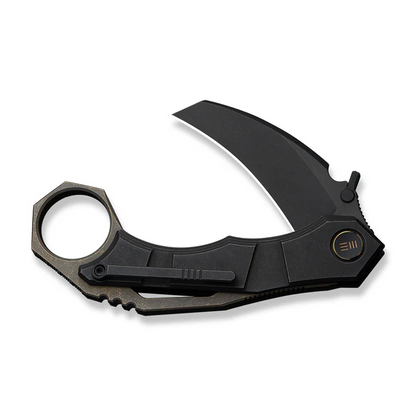 WE Knife Co., Ltd™ Tayra Frame Lock Karambit WE24069-1 Black Stonewashed 6AL4V Titanium M390 Stainless Steel Pocket Knife