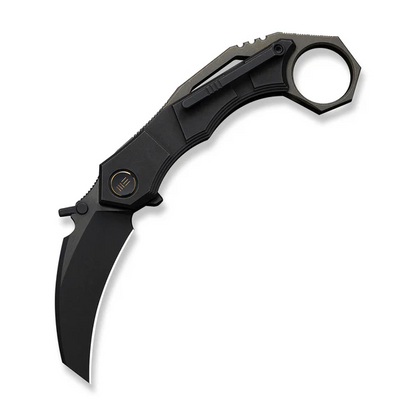 WE Knife Co., Ltd™ Tayra Frame Lock Karambit WE24069-1 Black Stonewashed 6AL4V Titanium M390 Stainless Steel Pocket Knife