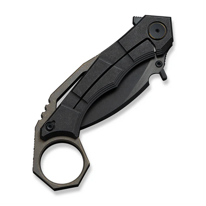 WE Knife Co., Ltd™ Tayra Frame Lock Karambit WE24069-1 Black Stonewashed 6AL4V Titanium M390 Stainless Steel Pocket Knife