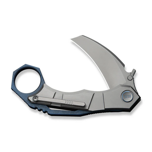 WE Knife Co., Ltd™ Tayra Frame Lock Karambit WE24069-2 Gray 6AL4V Titanium M390 Stainless Steel Pocket Knife