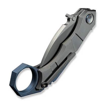 WE Knife Co., Ltd™ Tayra Frame Lock Karambit WE24069-2 Gray 6AL4V Titanium M390 Stainless Steel Pocket Knife
