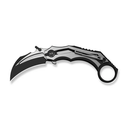 WE Knife Co., Ltd™ Cryonix Liner Lock Karambit WE24070-1 Satin & Black Anodized 6AL4V Titanium M390 Stainless Steel Pocket Knife