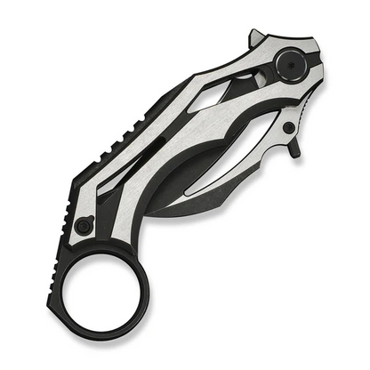 WE Knife Co., Ltd™ Cryonix Liner Lock Karambit WE24070-1 Satin & Black Anodized 6AL4V Titanium M390 Stainless Steel Pocket Knife