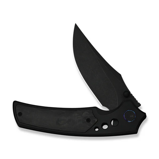 WE Knife Co., Ltd™ Skynix Frame Lock WE24087-1 Black Anodized 6AL4V Titanium and Marble Carbon Fiber M390 Stainless Steel Pocket Knife