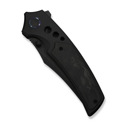 WE Knife Co., Ltd™ Skynix Frame Lock WE24087-1 Black Anodized 6AL4V Titanium and Marble Carbon Fiber M390 Stainless Steel Pocket Knife