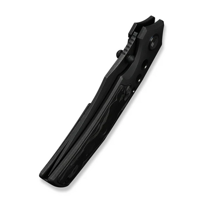 WE Knife Co., Ltd™ Skynix Frame Lock WE24087-1 Black Anodized 6AL4V Titanium and Marble Carbon Fiber M390 Stainless Steel Pocket Knife