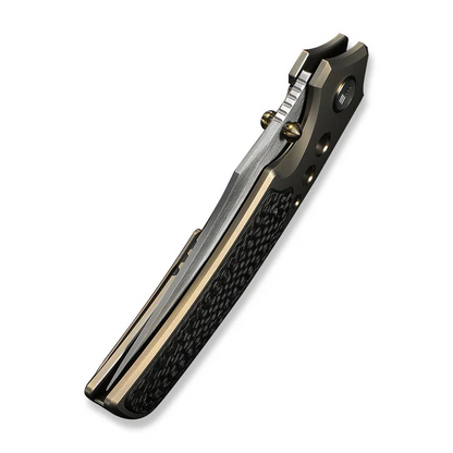 WE Knife Co., Ltd™ Skynix Frame Lock WE24087-3 Bronze Anodized 6AL4V Titanium and Twill Carbon Fiber M390 Stainless Steel Pocket Knife