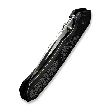 WE Knife Co., Ltd™ Corwyn Frame Lock WE24088-3 Black & Bronze Anodized 6AL4V Titanium and Aluminum Carbon Fiber M390 Stainless Steel Pocket Knife