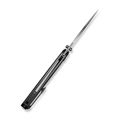 WE Knife Co., Ltd™ Corwyn Frame Lock WE24088-4 Bead-blasted 6AL4V Titanium and Lava Flow FatCarbon Fiber M390 Stainless Steel Pocket Knife