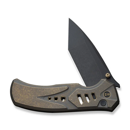 WE Knife Co., Ltd™ Zentron Button Lock WE24094-3 Bronze Anodized 6AL4V Titanium M390 Stainless Steel Pocket Knife