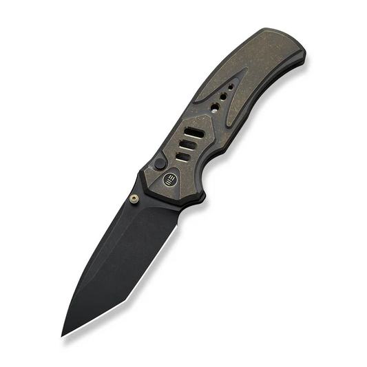 WE Knife Co., Ltd™ Zentron Button Lock WE24094-3 Bronze Anodized 6AL4V Titanium M390 Stainless Steel Pocket Knife