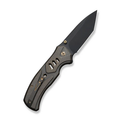 WE Knife Co., Ltd™ Zentron Button Lock WE24094-3 Bronze Anodized 6AL4V Titanium M390 Stainless Steel Pocket Knife