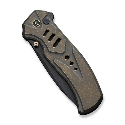 WE Knife Co., Ltd™ Zentron Button Lock WE24094-3 Bronze Anodized 6AL4V Titanium M390 Stainless Steel Pocket Knife