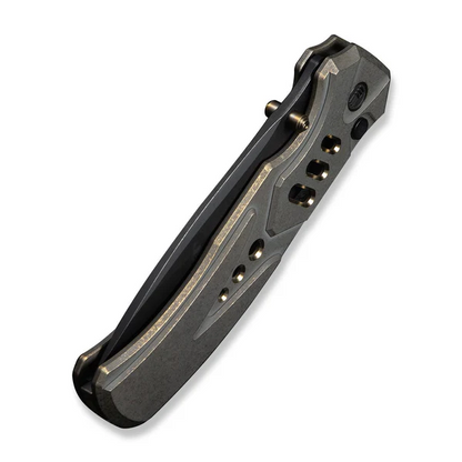 WE Knife Co., Ltd™ Zentron Button Lock WE24094-3 Bronze Anodized 6AL4V Titanium M390 Stainless Steel Pocket Knife