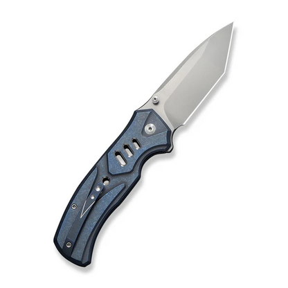 WE Knife Co., Ltd™ Zentron Button Lock WE24094-4 Blue Satin 6AL4V Titanium M390 Stainless Steel Pocket Knife