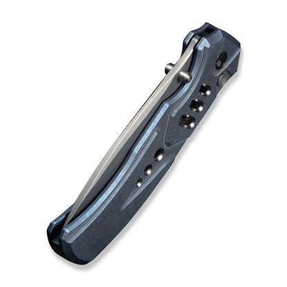 WE Knife Co., Ltd™ Zentron Button Lock WE24094-4 Blue Satin 6AL4V Titanium M390 Stainless Steel Pocket Knife