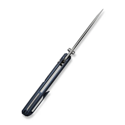 WE Knife Co., Ltd™ Zentron Button Lock WE24094-4 Blue Satin 6AL4V Titanium M390 Stainless Steel Pocket Knife