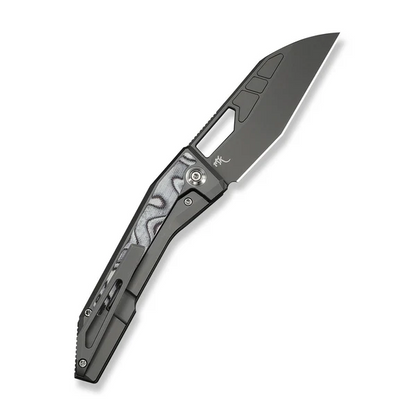 WE Knife Co., Ltd™ Inceptus Frame Lock WE25017-1 Dark Gray Anodized 6AL4V Titanium M390 Stainless Steel Pocket Knife