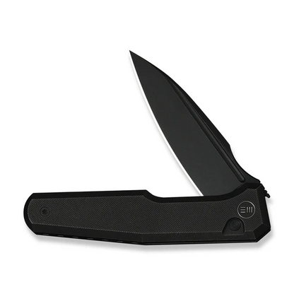 WE Knife Co., Ltd™ Dressytak Button Lock WE25059-1 Black Anodized 6AL4V Titanium M390 Stainless Steel Pocket Knife