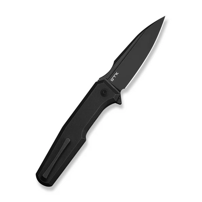 WE Knife Co., Ltd™ Dressytak Button Lock WE25059-1 Black Anodized 6AL4V Titanium M390 Stainless Steel Pocket Knife