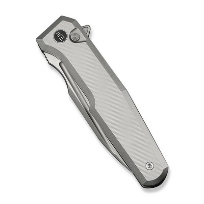 WE Knife Co., Ltd™ Dressytak Button Lock WE25059-2 Gray 6AL4V Titanium M390 Stainless Steel Pocket Knife
