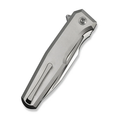 WE Knife Co., Ltd™ Dressytak Button Lock WE25059-2 Gray 6AL4V Titanium M390 Stainless Steel Pocket Knife